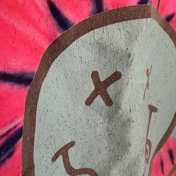 Nirvana sz M Overdyed Smiley Long Sleeve Oversized Pullover Sweatshirt Womens - Picture 6 of 7